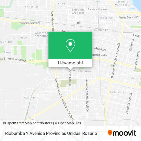 Mapa de Riobamba Y Avenida Provincias Unidas
