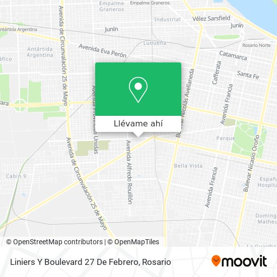 Mapa de Liniers Y Boulevard 27 De Febrero