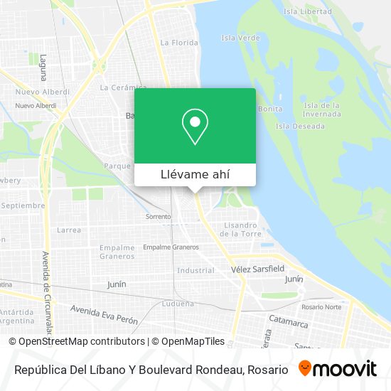 Mapa de República Del Líbano Y Boulevard Rondeau