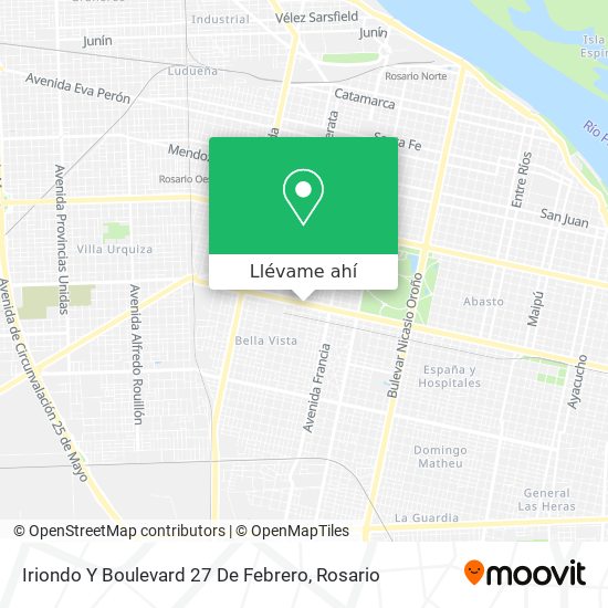 Mapa de Iriondo Y Boulevard 27 De Febrero