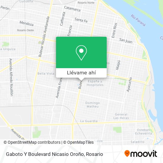 Mapa de Gaboto Y Boulevard Nicasio Oroño