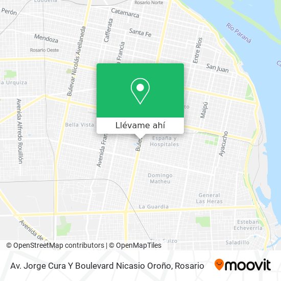 Mapa de Av. Jorge Cura Y Boulevard Nicasio Oroño