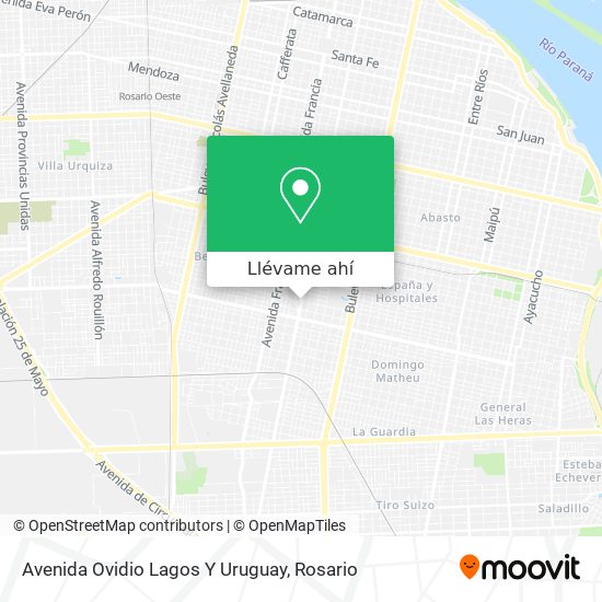 Mapa de Avenida Ovidio Lagos Y Uruguay