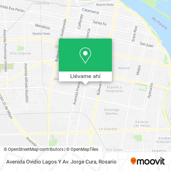 Mapa de Avenida Ovidio Lagos Y Av. Jorge Cura