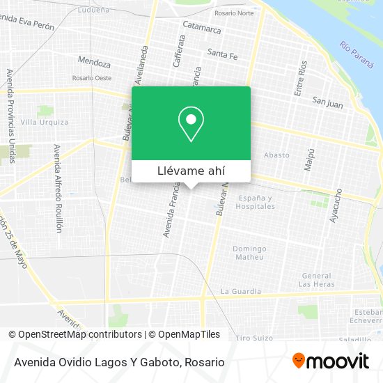 Mapa de Avenida Ovidio Lagos Y Gaboto
