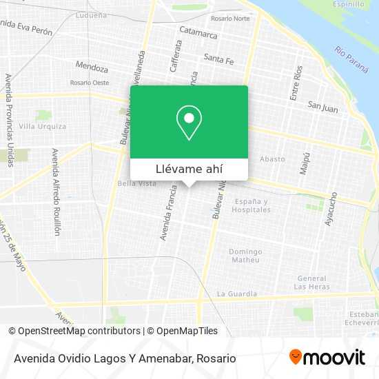 Mapa de Avenida Ovidio Lagos Y Amenabar