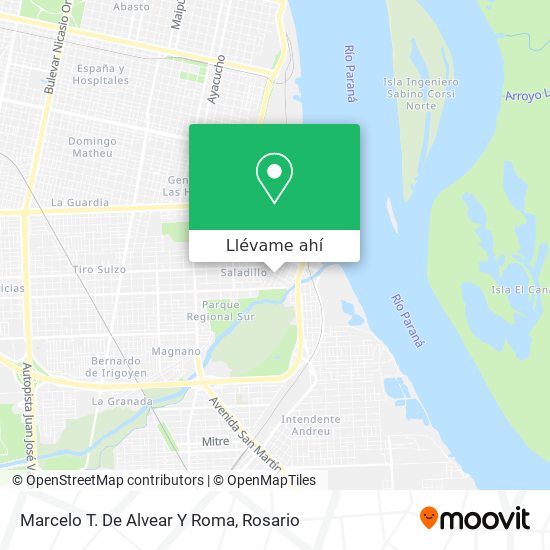 Mapa de Marcelo T. De Alvear Y Roma