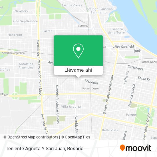 Mapa de Teniente Agneta Y San Juan