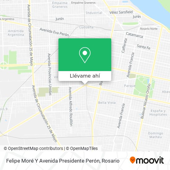 Mapa de Felipe Moré Y Avenida Presidente Perón