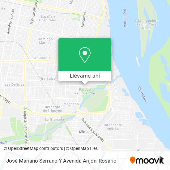 Mapa de José Mariano Serrano Y Avenida Arijón