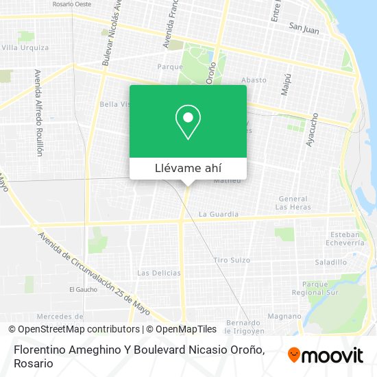 Mapa de Florentino Ameghino Y Boulevard Nicasio Oroño
