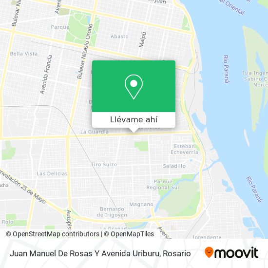 Mapa de Juan Manuel De Rosas Y Avenida Uriburu
