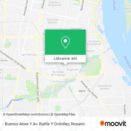 Mapa de Buenos Aires Y Av. Battle Y Ordoñez