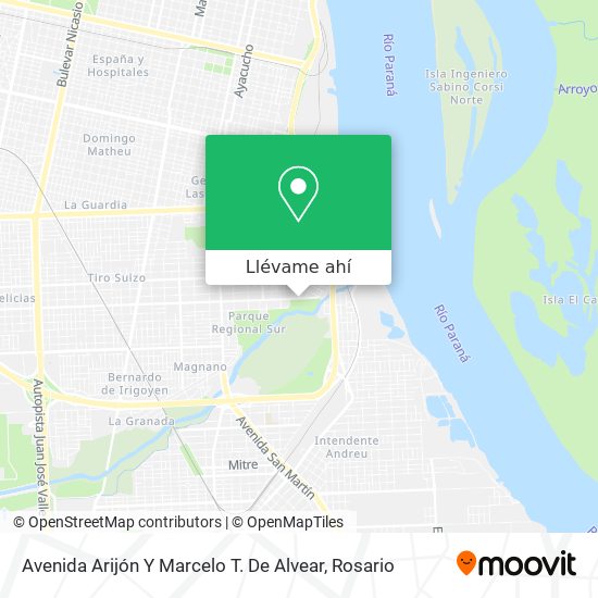 Mapa de Avenida Arijón Y Marcelo T. De Alvear