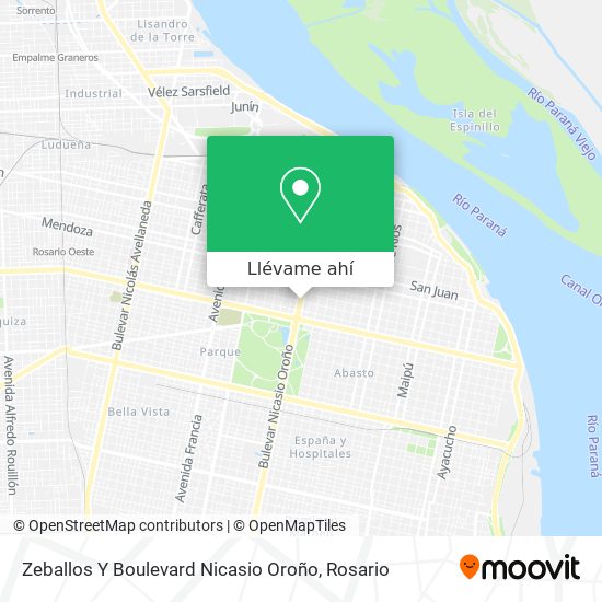 Mapa de Zeballos Y Boulevard Nicasio Oroño