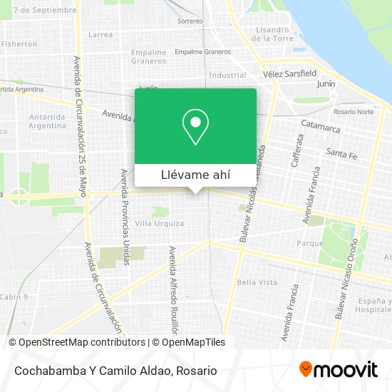 Mapa de Cochabamba Y Camilo Aldao
