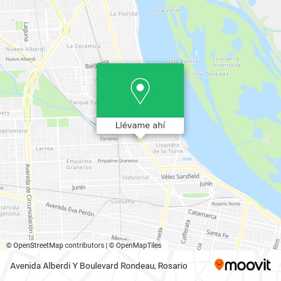 Mapa de Avenida Alberdi Y Boulevard Rondeau