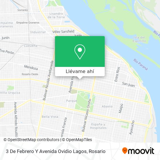 Mapa de 3 De Febrero Y Avenida Ovidio Lagos