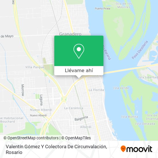 Mapa de Valentín Gómez Y Colectora De Circunvalación