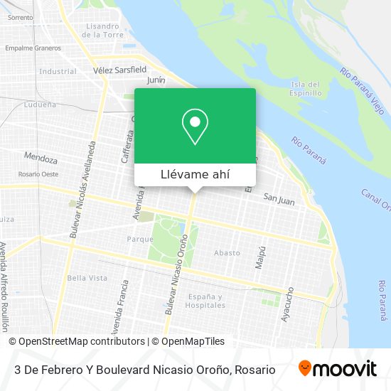 Mapa de 3 De Febrero Y Boulevard Nicasio Oroño