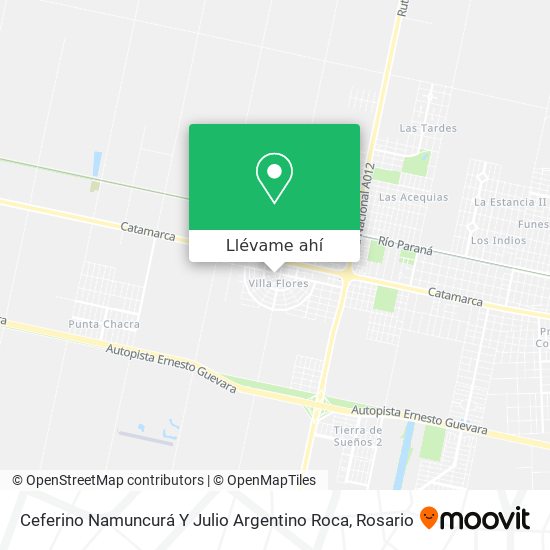 Mapa de Ceferino Namuncurá Y Julio Argentino Roca
