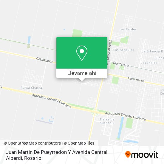 Mapa de Juan Martin De Pueyrredon Y Avenida Central Alberdi