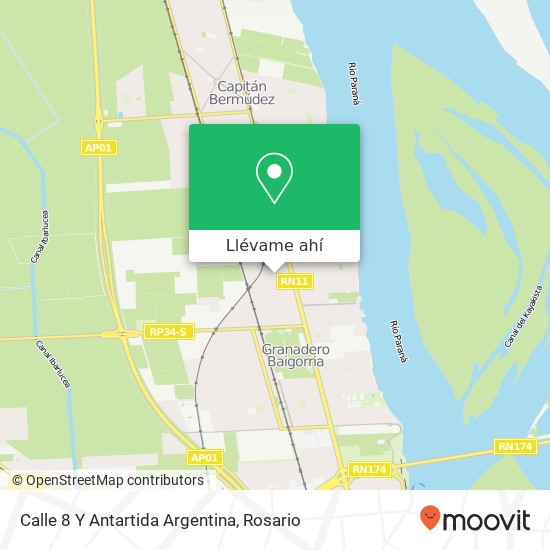 Mapa de Calle 8 Y Antartida Argentina