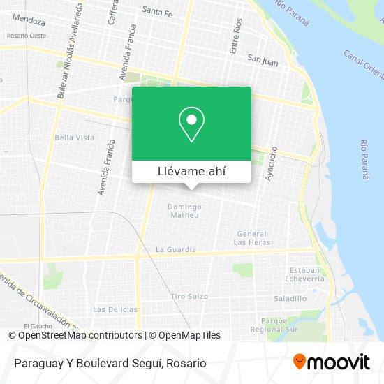 Mapa de Paraguay Y Boulevard Seguí