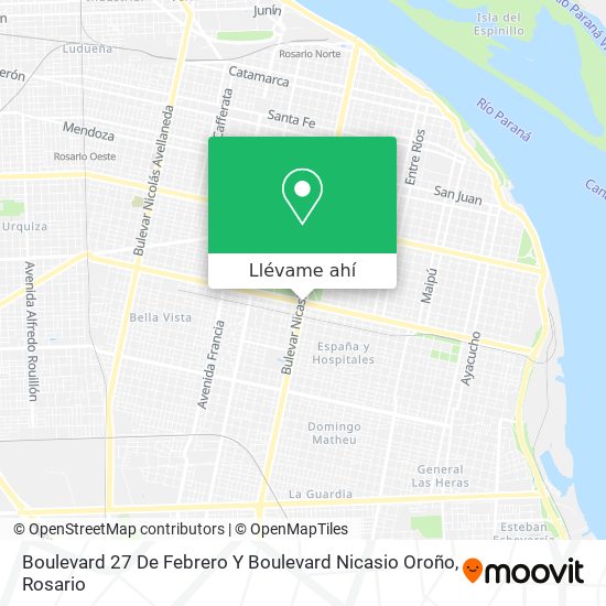 Mapa de Boulevard 27 De Febrero Y Boulevard Nicasio Oroño