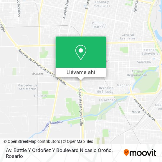 Mapa de Av. Battle Y Ordoñez Y Boulevard Nicasio Oroño