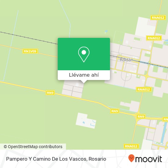 Mapa de Pampero Y Camino De Los Vascos
