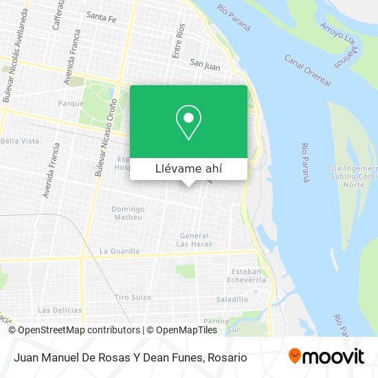 Mapa de Juan Manuel De Rosas Y Dean Funes