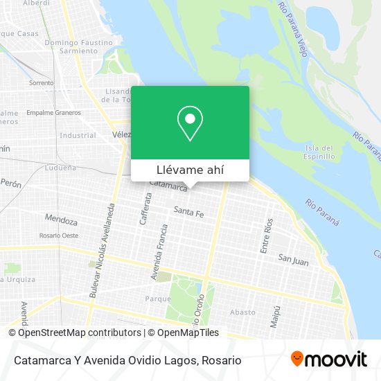 Mapa de Catamarca Y Avenida Ovidio Lagos