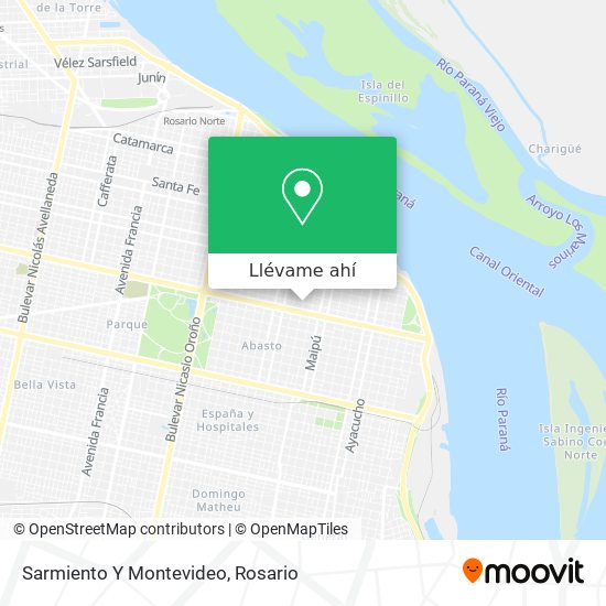 Mapa de Sarmiento Y Montevideo