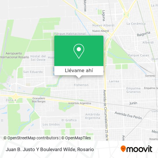 Mapa de Juan B. Justo Y Boulevard Wilde