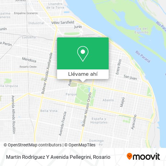 Mapa de Martín Rodríguez Y Avenida Pellegrini