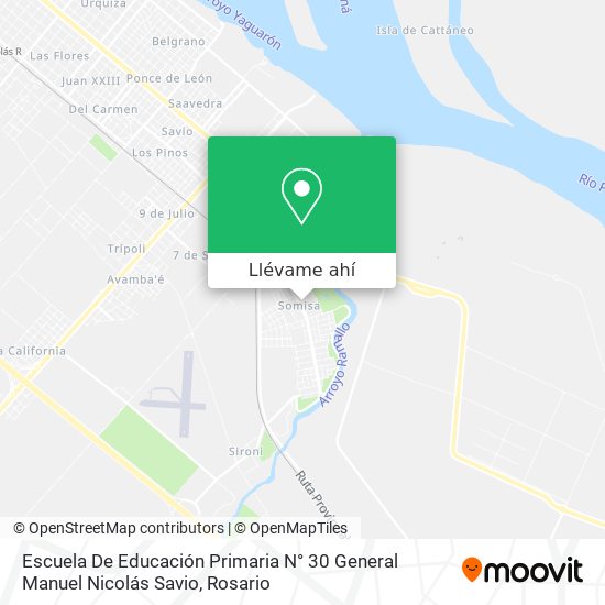 Mapa de Escuela De Educación Primaria N° 30 General Manuel Nicolás Savio