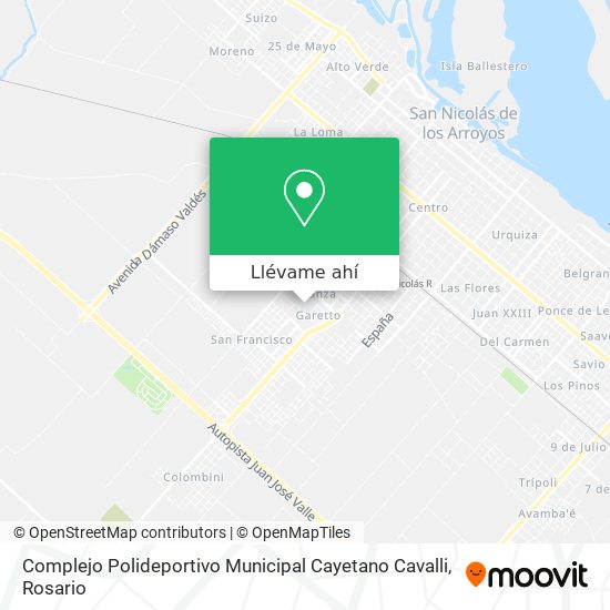 Mapa de Complejo Polideportivo Municipal Cayetano Cavalli