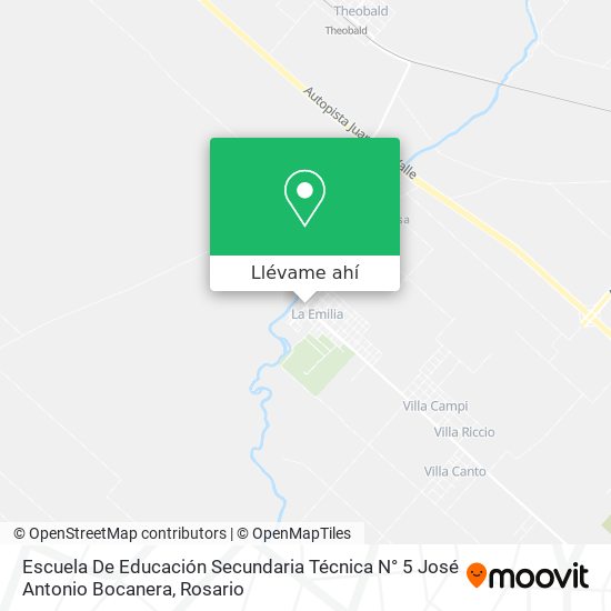 Mapa de Escuela De Educación Secundaria Técnica N° 5 José Antonio Bocanera