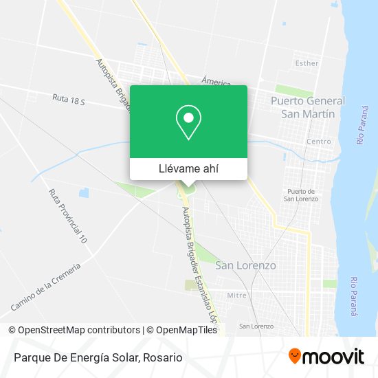 Mapa de Parque De Energía Solar