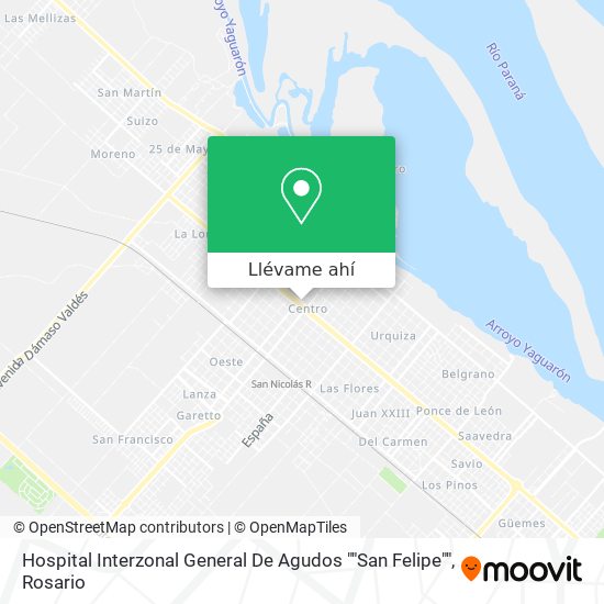 Mapa de Hospital Interzonal General De Agudos ""San Felipe""