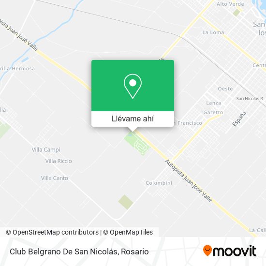 Mapa de Club Belgrano De San Nicolás