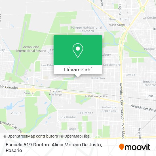 Mapa de Escuela 519 Doctora Alicia Moreau De Justo