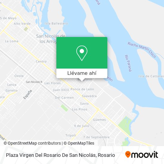 Mapa de Plaza Virgen Del Rosario De San Nicolás