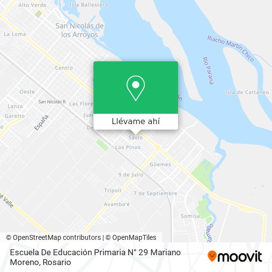 Mapa de Escuela De Educación Primaria N° 29 Mariano Moreno