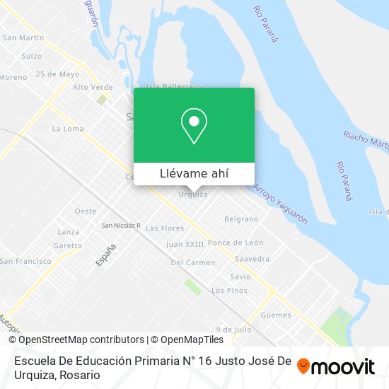Mapa de Escuela De Educación Primaria N° 16 Justo José De Urquiza