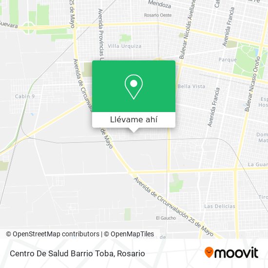 Mapa de Centro De Salud Barrio Toba