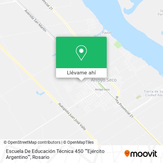Mapa de Escuela De Educación Técnica 450 ""Ejército Argentino""