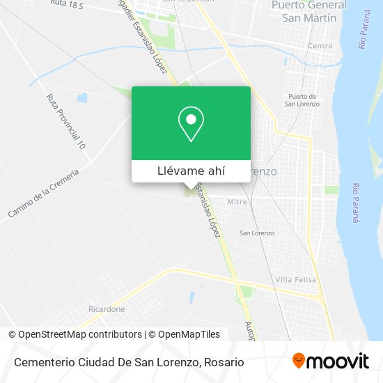Mapa de Cementerio Ciudad De San Lorenzo