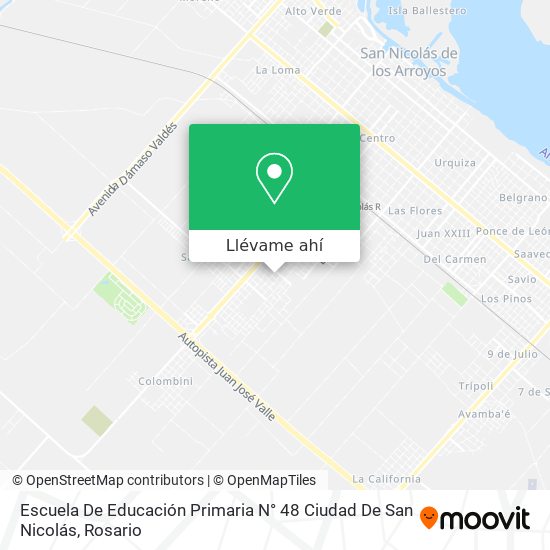 Mapa de Escuela De Educación Primaria N° 48 Ciudad De San Nicolás